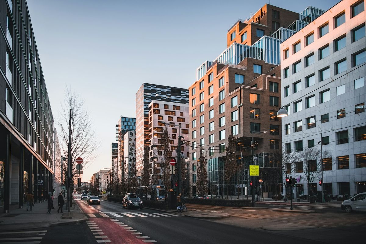 Bygate med boligbygg i Oslo